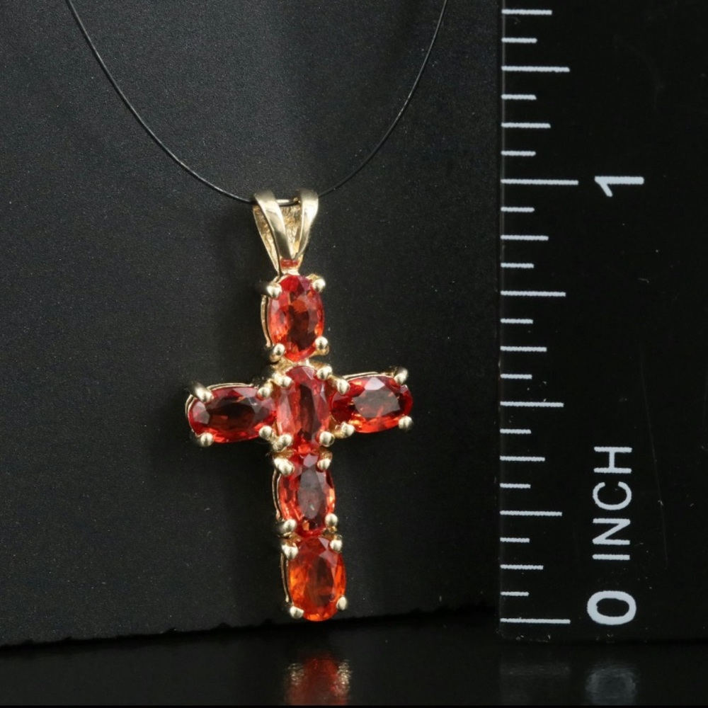 14K Yellow Gold Christian Religious Cross Hallmark TJC (Trust Jesus Christ)